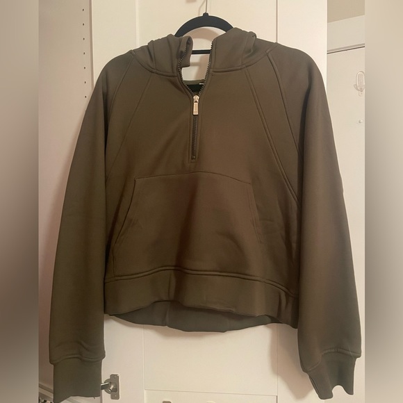 Viral Amazon Olive Green Cropped Hoodie / Pullover - Picture 1 of 4